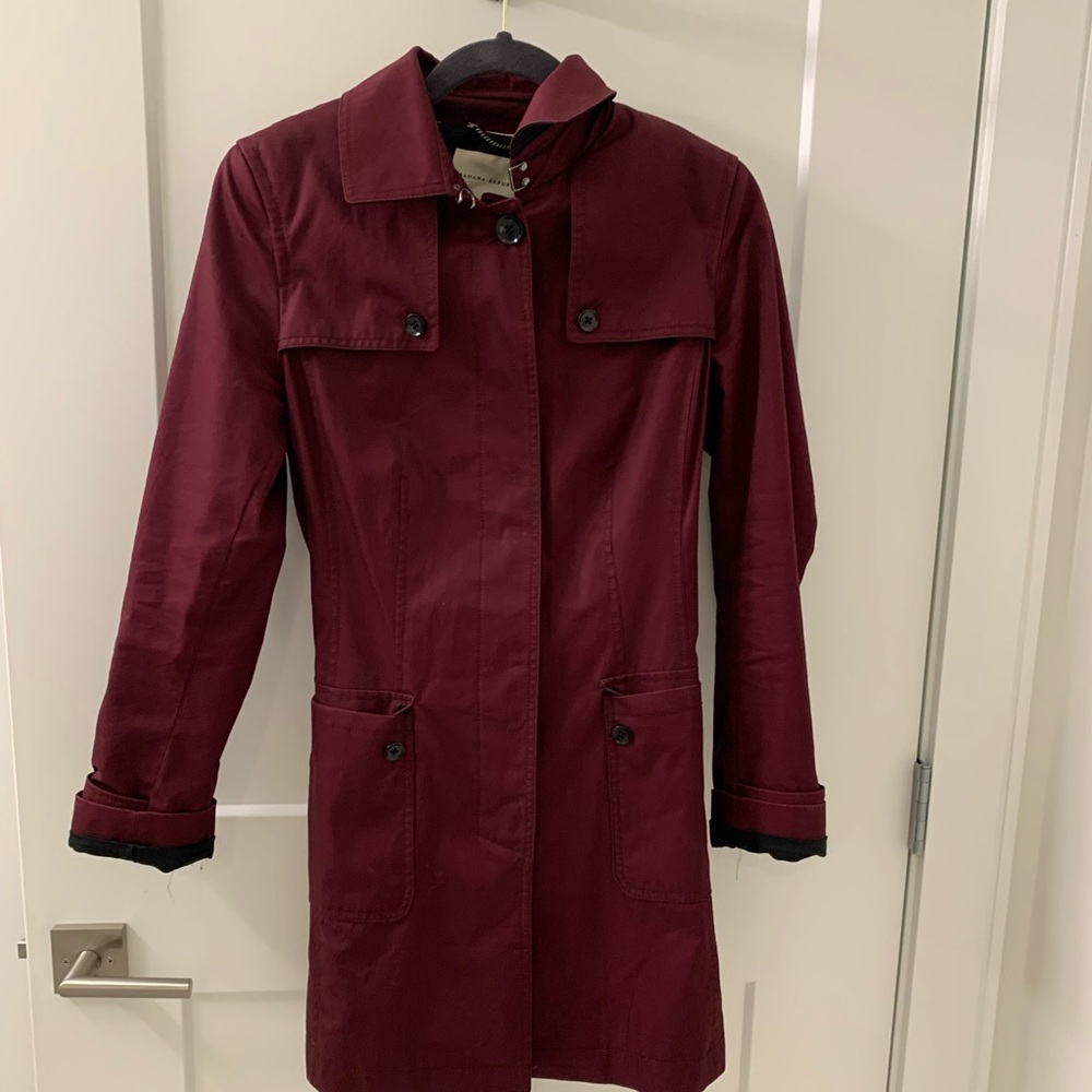 COPY - Burgundy Banana Republic Trench